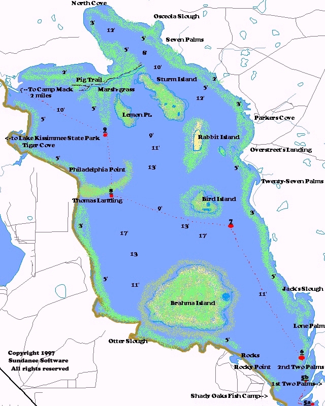 Lake Kissimmee Fishing Map Everglades Bassmasters Of South Florida Fishing Club